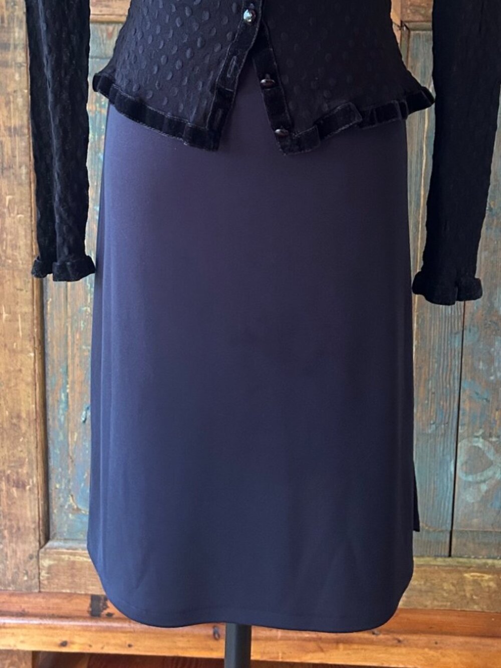 Y2K Kenneth Cole Black Side Slit Skirt